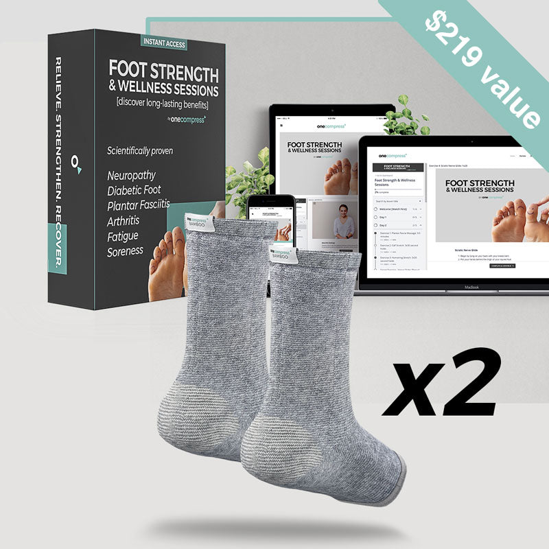 Premium Anti-Fatigue Bamboo Footsleeves with BONUS (2X Bundle)